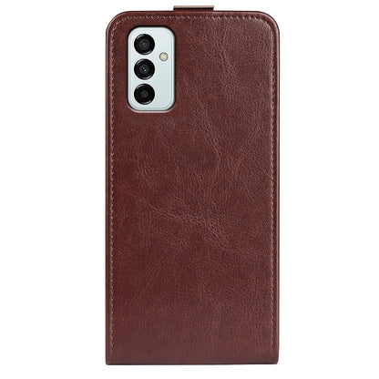 Samsung Galaxy M23 5G Texture Vertical Flip Leather Wallet Case with Card Slot, PU TPU Shockproof Protective Cover, Anti-Drop Magnetic Folio Phone Case