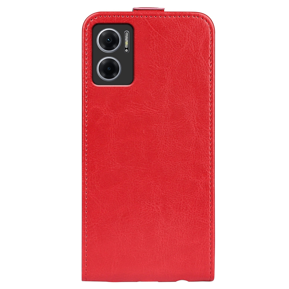 Xiaomi Redmi Note 11E Texture Vertical Flip Leather Wallet Case with Card Slot, PU TPU Shockproof Protective Cover, Anti-Drop Magnetic Folio Phone Case