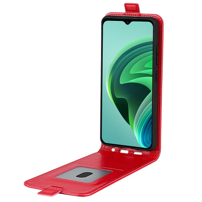 Xiaomi Redmi Note 11E Texture Vertical Flip Leather Wallet Case with Card Slot, PU TPU Shockproof Protective Cover, Anti-Drop Magnetic Folio Phone Case