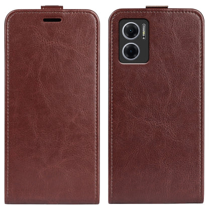 Xiaomi Redmi Note 11E Texture Vertical Flip Leather Wallet Case with Card Slot, PU TPU Shockproof Protective Cover, Anti-Drop Magnetic Folio Phone Case