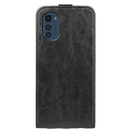 Motorola Moto E32 4G Texture Vertical Flip Leather Wallet Case with Card Slot, PU TPU Shockproof Protective Cover, Anti-Drop Magnetic Folio Phone Case