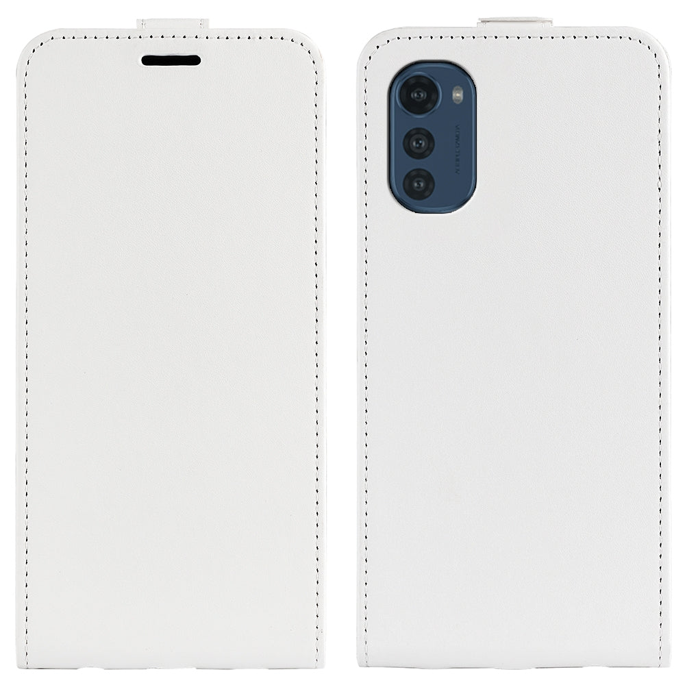 Motorola Moto E32 4G Texture Vertical Flip Leather Wallet Case with Card Slot, PU TPU Shockproof Protective Cover, Anti-Drop Magnetic Folio Phone Case