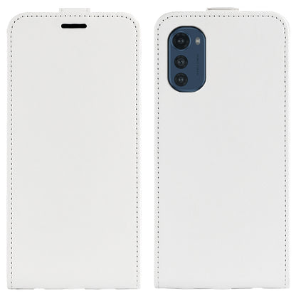 Motorola Moto E32 4G Texture Vertical Flip Leather Wallet Case with Card Slot, PU TPU Shockproof Protective Cover, Anti-Drop Magnetic Folio Phone Case