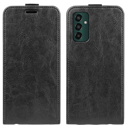 Samsung Galaxy M13 4G Texture Vertical Flip Leather Wallet Case with Card Slot, PU TPU Shockproof Protective Cover, Anti-Drop Magnetic Folio Phone Case
