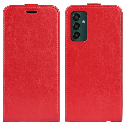 Samsung Galaxy M13 4G Texture Vertical Flip Leather Wallet Case with Card Slot, PU TPU Shockproof Protective Cover, Anti-Drop Magnetic Folio Phone Case