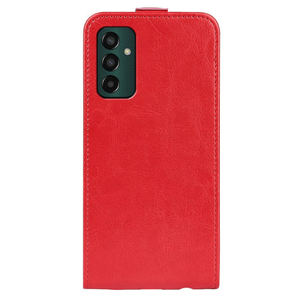 Samsung Galaxy M13 4G Texture Vertical Flip Leather Wallet Case with Card Slot, PU TPU Shockproof Protective Cover, Anti-Drop Magnetic Folio Phone Case