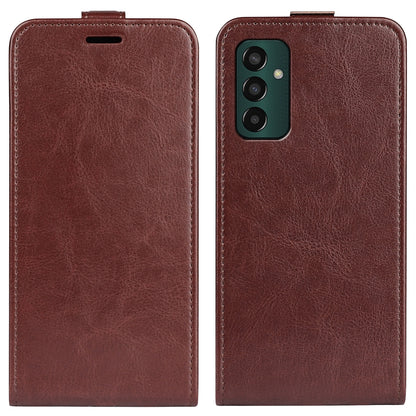 Samsung Galaxy M13 4G Texture Vertical Flip Leather Wallet Case with Card Slot, PU TPU Shockproof Protective Cover, Anti-Drop Magnetic Folio Phone Case