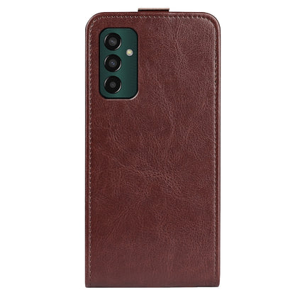 Samsung Galaxy M13 4G Texture Vertical Flip Leather Wallet Case with Card Slot, PU TPU Shockproof Protective Cover, Anti-Drop Magnetic Folio Phone Case