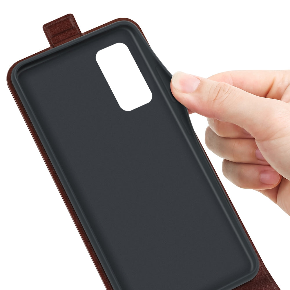 Samsung Galaxy M13 4G Texture Vertical Flip Leather Wallet Case with Card Slot, PU TPU Shockproof Protective Cover, Anti-Drop Magnetic Folio Phone Case