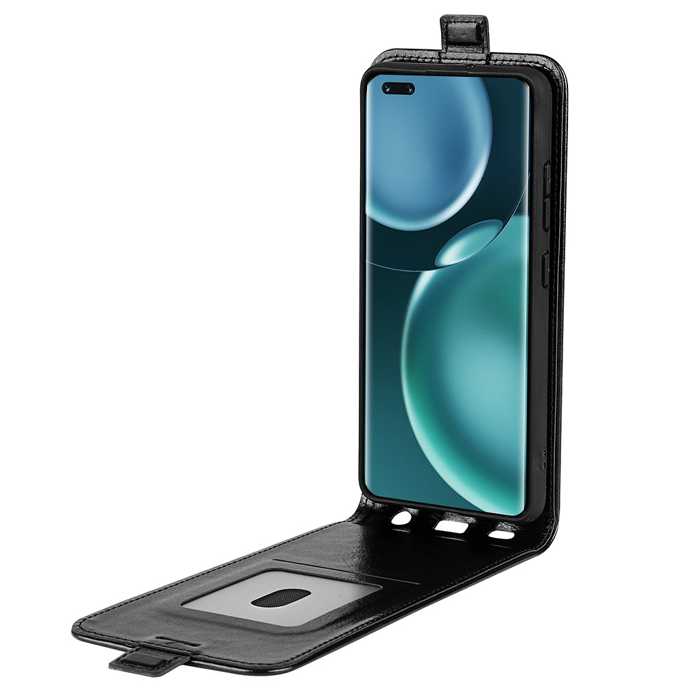 Honor Magic4 Pro Texture Vertical Flip Leather Wallet Case with Card Slot, PU TPU Shockproof Protective Cover, Anti-Drop Magnetic Folio Phone Case