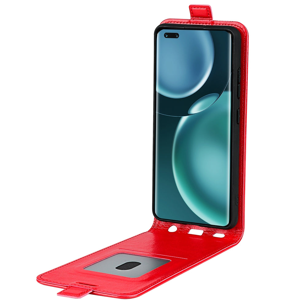 Honor Magic4 Pro Texture Vertical Flip Leather Wallet Case with Card Slot, PU TPU Shockproof Protective Cover, Anti-Drop Magnetic Folio Phone Case