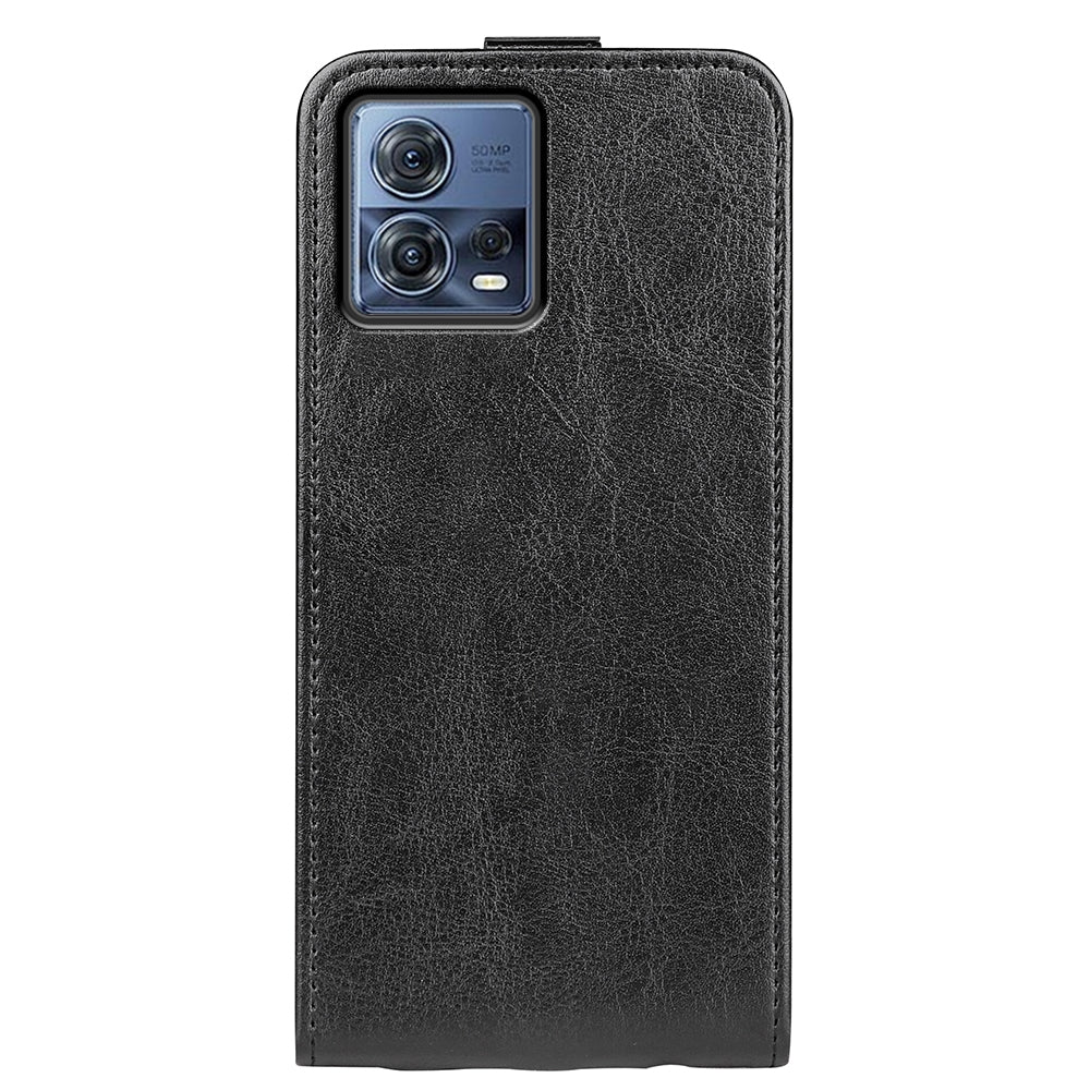 Motorola Moto S30 Pro Texture Vertical Flip Leather Wallet Case with Card Slot, PU TPU Shockproof Protective Cover, Anti-Drop Magnetic Folio Phone Case