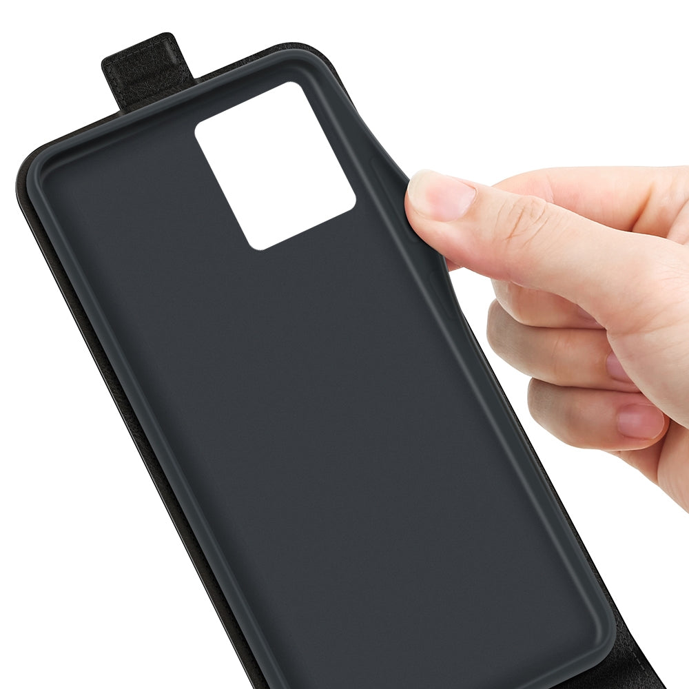 Motorola Moto S30 Pro Texture Vertical Flip Leather Wallet Case with Card Slot, PU TPU Shockproof Protective Cover, Anti-Drop Magnetic Folio Phone Case