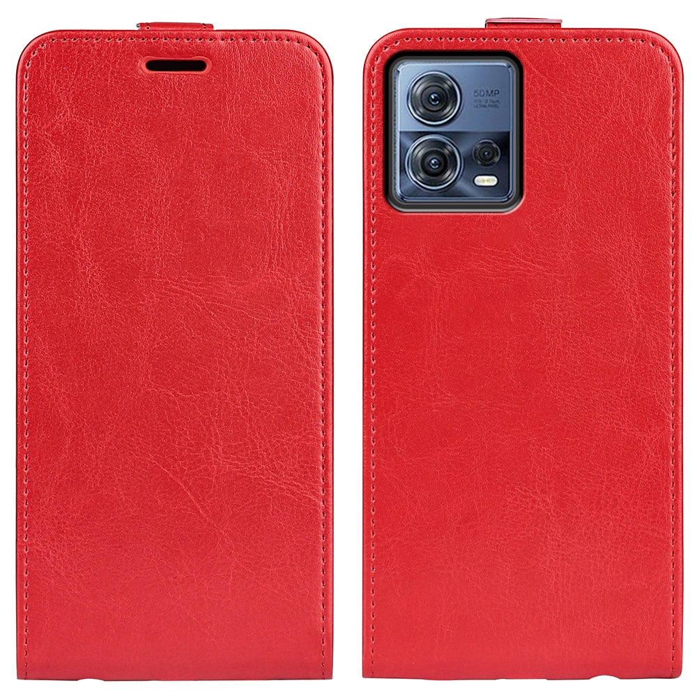 Motorola Moto S30 Pro Texture Vertical Flip Leather Wallet Case with Card Slot, PU TPU Shockproof Protective Cover, Anti-Drop Magnetic Folio Phone Case