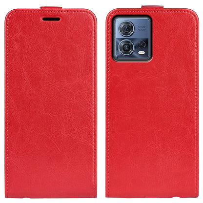 Motorola Moto S30 Pro Texture Vertical Flip Leather Wallet Case with Card Slot, PU TPU Shockproof Protective Cover, Anti-Drop Magnetic Folio Phone Case