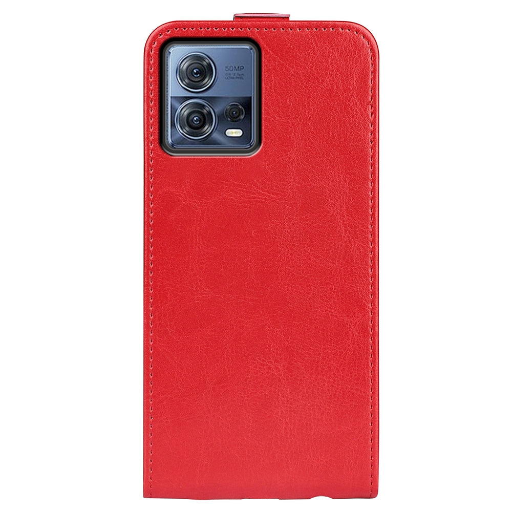 Motorola Moto S30 Pro Texture Vertical Flip Leather Wallet Case with Card Slot, PU TPU Shockproof Protective Cover, Anti-Drop Magnetic Folio Phone Case