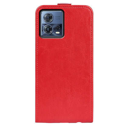 Motorola Moto S30 Pro Texture Vertical Flip Leather Wallet Case with Card Slot, PU TPU Shockproof Protective Cover, Anti-Drop Magnetic Folio Phone Case
