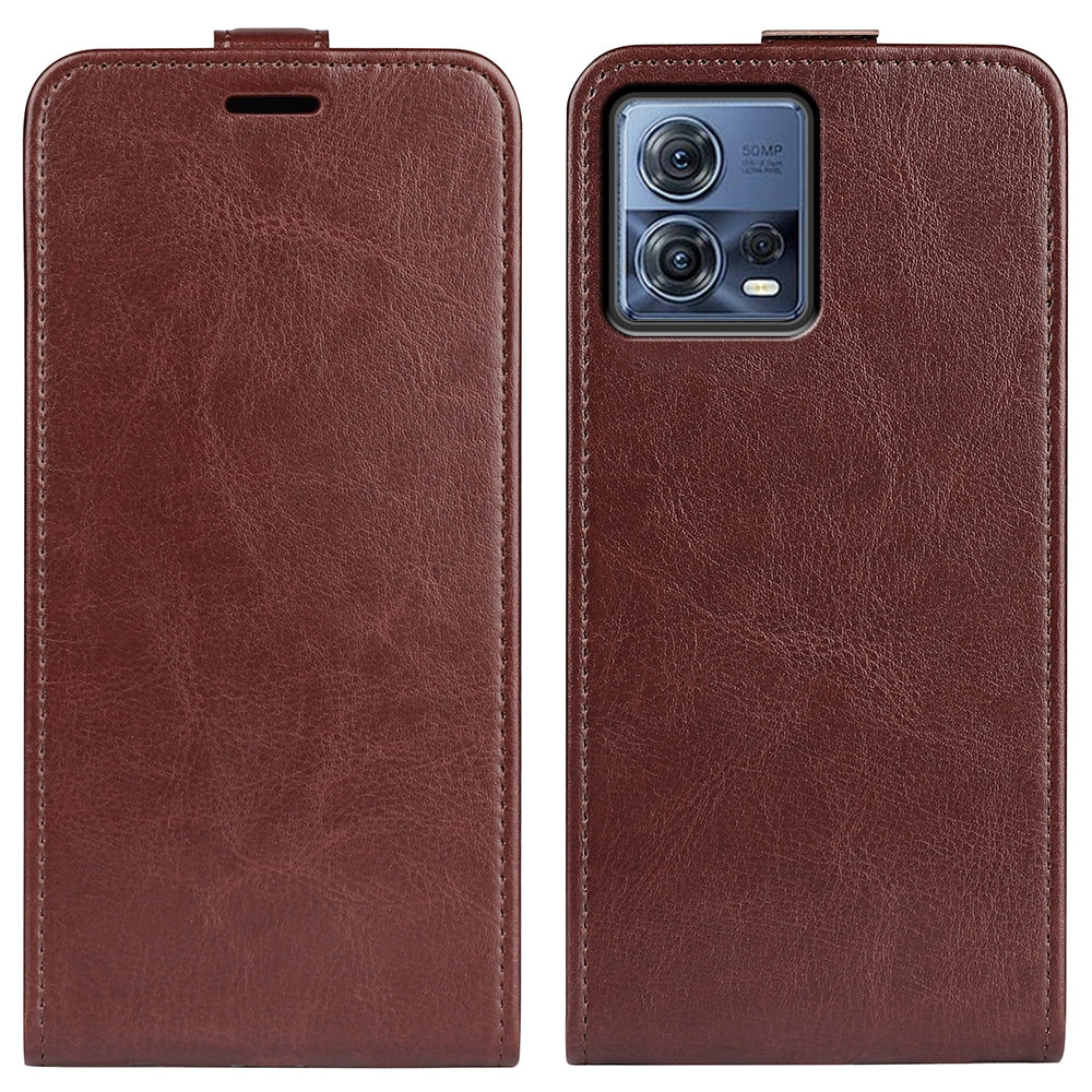 Motorola Moto S30 Pro Texture Vertical Flip Leather Wallet Case with Card Slot, PU TPU Shockproof Protective Cover, Anti-Drop Magnetic Folio Phone Case