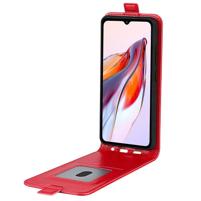 Xiaomi Redmi 12C Texture Vertical Flip Leather Wallet Case with Card Slot, PU TPU Shockproof Protective Cover, Anti-Drop Magnetic Folio Phone Case
