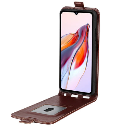 Xiaomi Redmi 12C Texture Vertical Flip Leather Wallet Case with Card Slot, PU TPU Shockproof Protective Cover, Anti-Drop Magnetic Folio Phone Case
