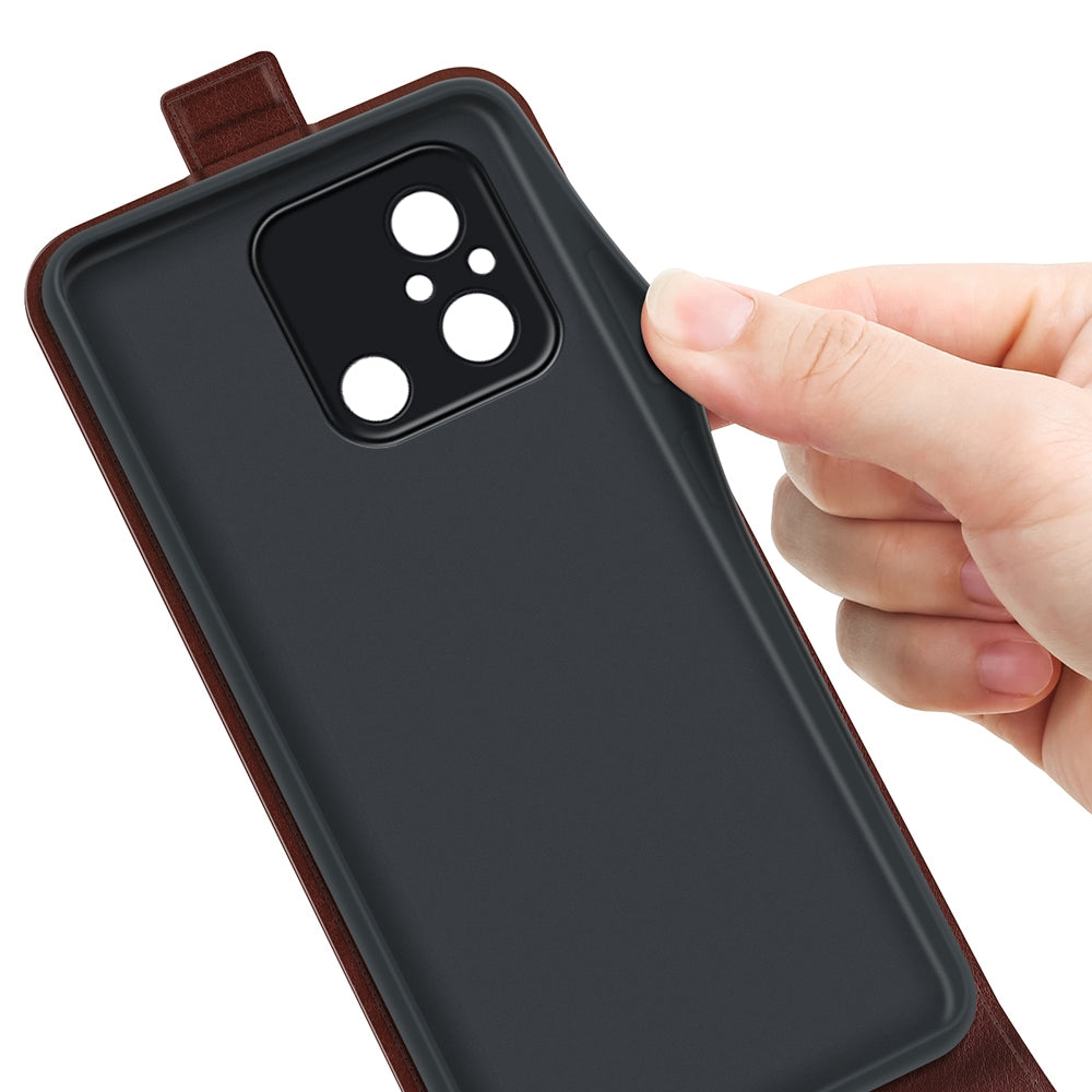 Xiaomi Redmi 12C Texture Vertical Flip Leather Wallet Case with Card Slot, PU TPU Shockproof Protective Cover, Anti-Drop Magnetic Folio Phone Case
