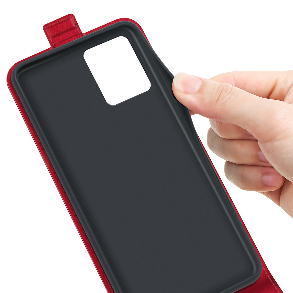 Motorola Moto E13 Texture Vertical Flip Leather Wallet Case with Card Slot, PU TPU Shockproof Protective Cover, Anti-Drop Magnetic Folio Phone Case
