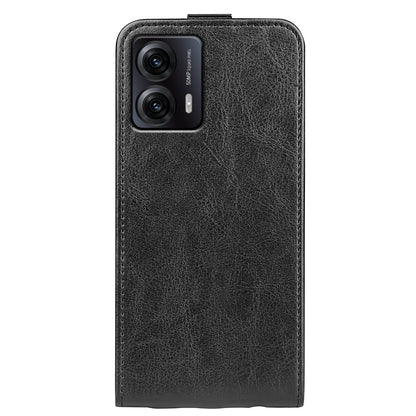 Motorola Moto G53 Texture Vertical Flip Leather Wallet Case with Card Slot, PU TPU Shockproof Protective Cover, Anti-Drop Magnetic Folio Phone Case