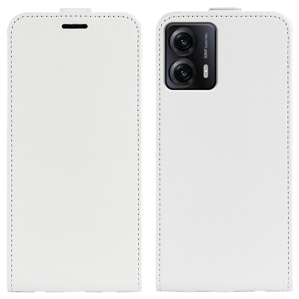 Motorola Moto G53 Texture Vertical Flip Leather Wallet Case with Card Slot, PU TPU Shockproof Protective Cover, Anti-Drop Magnetic Folio Phone Case