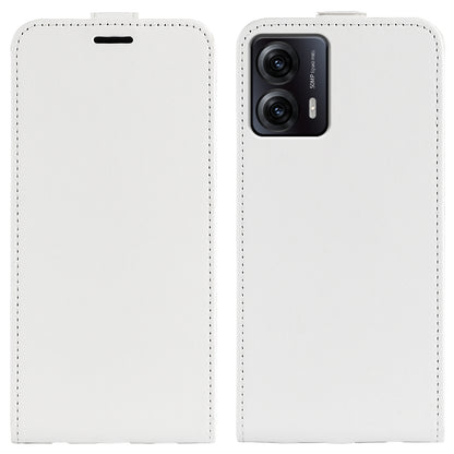 Motorola Moto G53 Texture Vertical Flip Leather Wallet Case with Card Slot, PU TPU Shockproof Protective Cover, Anti-Drop Magnetic Folio Phone Case
