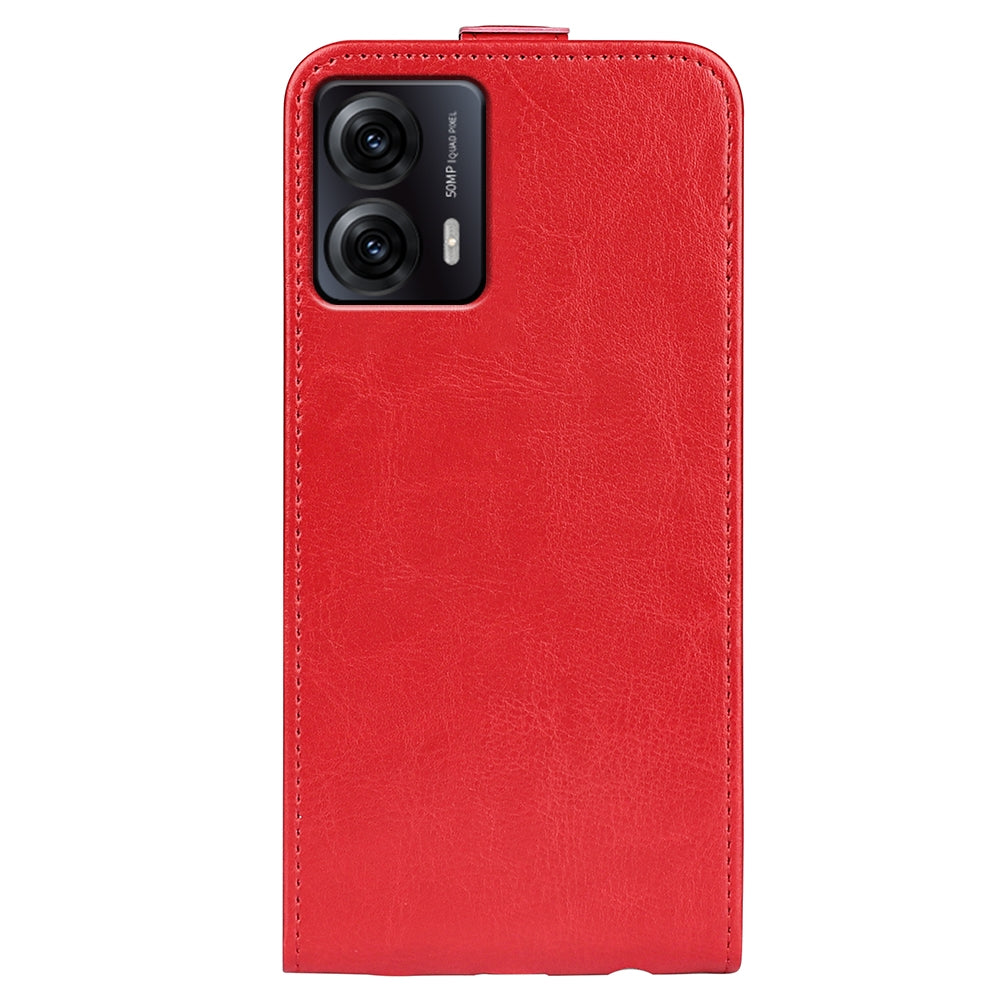 Motorola Moto G53 Texture Vertical Flip Leather Wallet Case with Card Slot, PU TPU Shockproof Protective Cover, Anti-Drop Magnetic Folio Phone Case