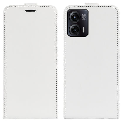 Motorola Moto G73 Texture Vertical Flip Leather Wallet Case with Card Slot, PU TPU Shockproof Protective Cover, Anti-Drop Magnetic Folio Phone Case
