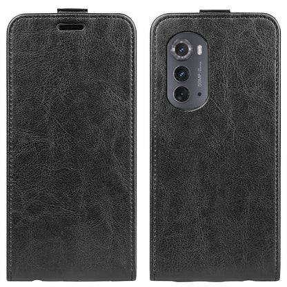 Motorola Moto Edge 2022 Texture Vertical Flip Leather Wallet Case with Card Slot, PU TPU Shockproof Protective Cover, Anti-Drop Magnetic Folio Phone Case