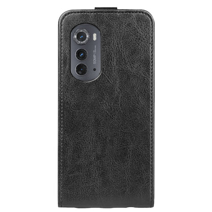 Motorola Moto Edge 2022 Texture Vertical Flip Leather Wallet Case with Card Slot, PU TPU Shockproof Protective Cover, Anti-Drop Magnetic Folio Phone Case