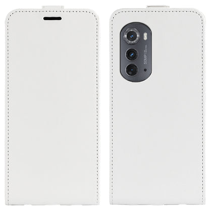 Motorola Moto Edge 2022 Texture Vertical Flip Leather Wallet Case with Card Slot, PU TPU Shockproof Protective Cover, Anti-Drop Magnetic Folio Phone Case
