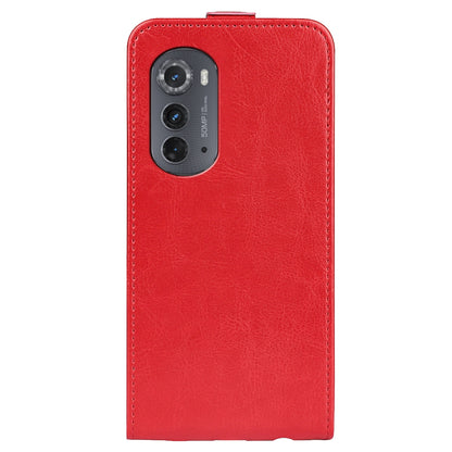 Motorola Moto Edge 2022 Texture Vertical Flip Leather Wallet Case with Card Slot, PU TPU Shockproof Protective Cover, Anti-Drop Magnetic Folio Phone Case