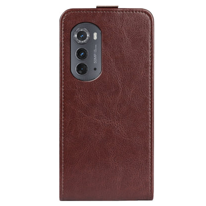 Motorola Moto Edge 2022 Texture Vertical Flip Leather Wallet Case with Card Slot, PU TPU Shockproof Protective Cover, Anti-Drop Magnetic Folio Phone Case