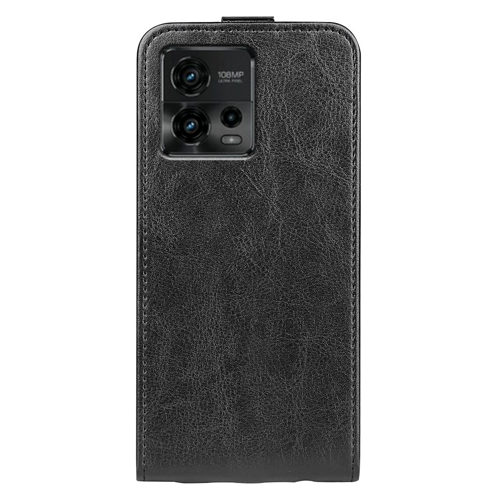 Motorola Moto G72 Texture Vertical Flip Leather Wallet Case with Card Slot, PU TPU Shockproof Protective Cover, Anti-Drop Magnetic Folio Phone Case