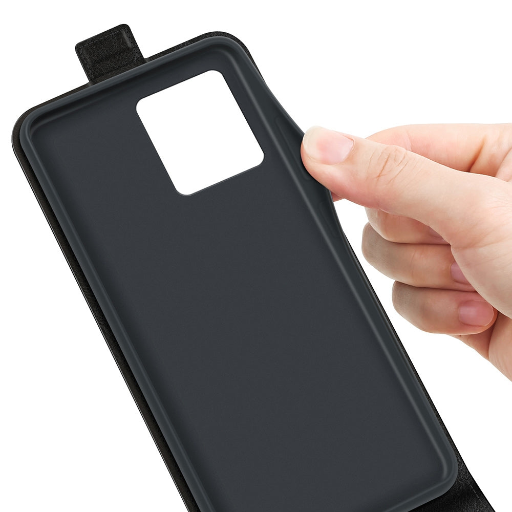 Motorola Moto G72 Texture Vertical Flip Leather Wallet Case with Card Slot, PU TPU Shockproof Protective Cover, Anti-Drop Magnetic Folio Phone Case