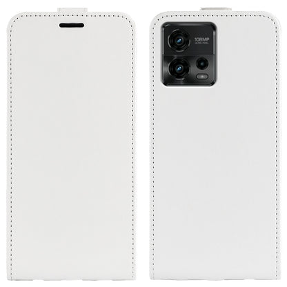 Motorola Moto G72 Texture Vertical Flip Leather Wallet Case with Card Slot, PU TPU Shockproof Protective Cover, Anti-Drop Magnetic Folio Phone Case