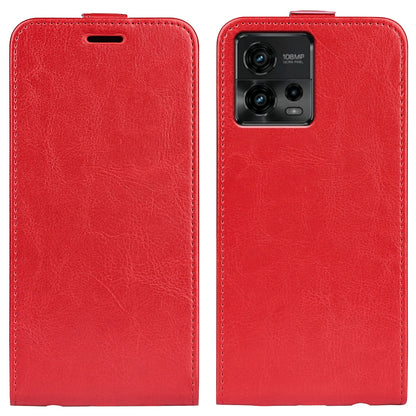 Motorola Moto G72 Texture Vertical Flip Leather Wallet Case with Card Slot, PU TPU Shockproof Protective Cover, Anti-Drop Magnetic Folio Phone Case