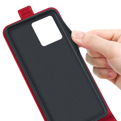 Motorola Moto G72 Texture Vertical Flip Leather Wallet Case with Card Slot, PU TPU Shockproof Protective Cover, Anti-Drop Magnetic Folio Phone Case