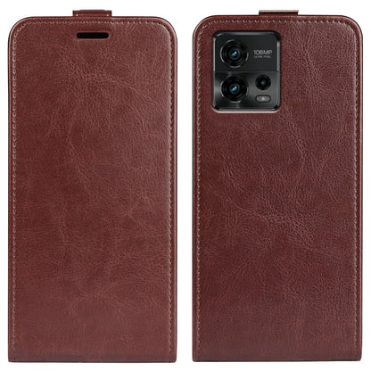 Motorola Moto G72 Texture Vertical Flip Leather Wallet Case with Card Slot, PU TPU Shockproof Protective Cover, Anti-Drop Magnetic Folio Phone Case