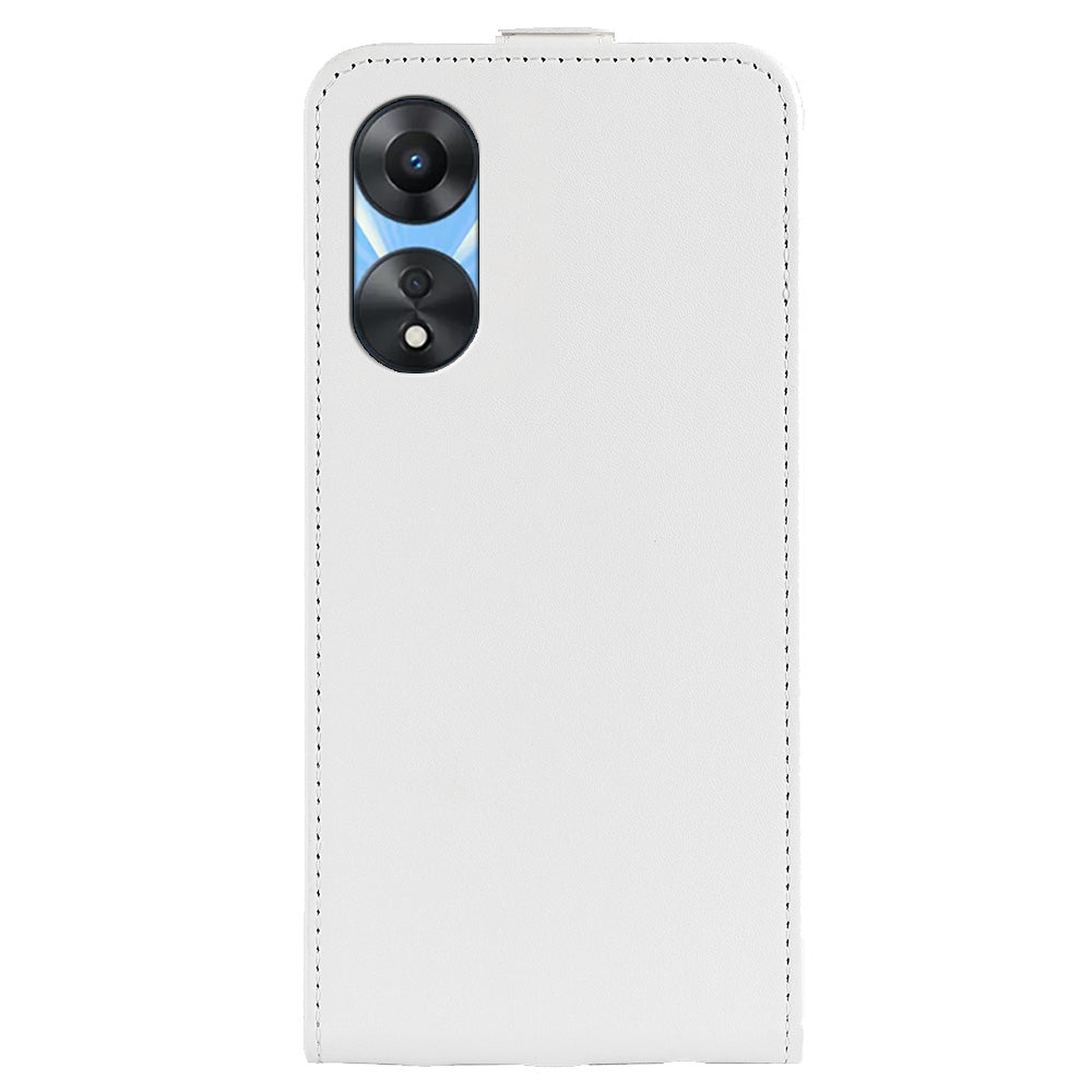 OPPO A58 5G Texture Vertical Flip Leather Wallet Case with Card Slot, PU TPU Shockproof Protective Cover, Anti-Drop Magnetic Folio Phone Case