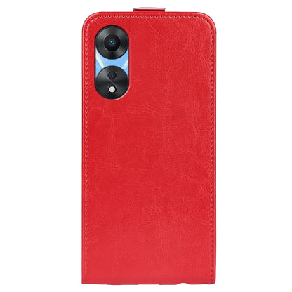 OPPO A58 5G Texture Vertical Flip Leather Wallet Case with Card Slot, PU TPU Shockproof Protective Cover, Anti-Drop Magnetic Folio Phone Case