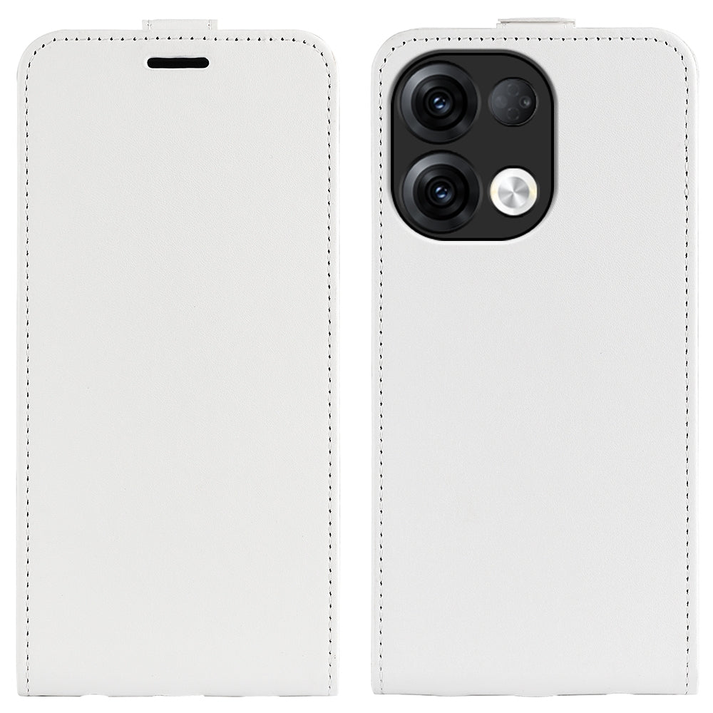 OPPO Reno9 Texture Vertical Flip Leather Wallet Case with Card Slot, PU TPU Shockproof Protective Cover, Anti-Drop Magnetic Folio Phone Case