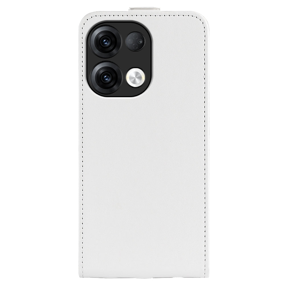 OPPO Reno9 Texture Vertical Flip Leather Wallet Case with Card Slot, PU TPU Shockproof Protective Cover, Anti-Drop Magnetic Folio Phone Case