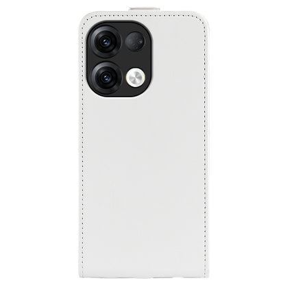 OPPO Reno9 Texture Vertical Flip Leather Wallet Case with Card Slot, PU TPU Shockproof Protective Cover, Anti-Drop Magnetic Folio Phone Case