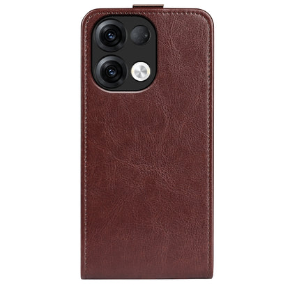 OPPO Reno9 Pro Texture Vertical Flip Leather Wallet Case with Card Slot, PU TPU Shockproof Protective Cover, Anti-Drop Magnetic Folio Phone Case