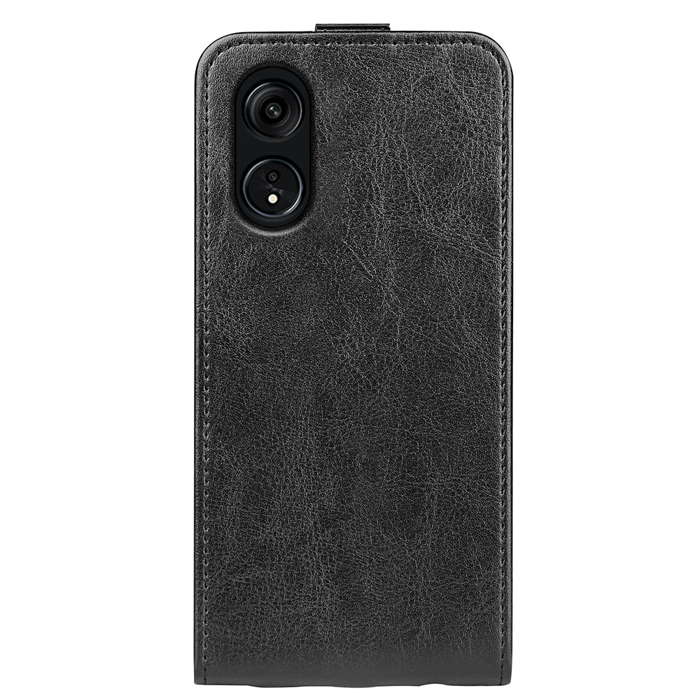 OPPO A1 Pro 5G Texture Vertical Flip Leather Wallet Case with Card Slot, PU TPU Shockproof Protective Cover, Anti-Drop Magnetic Folio Phone Case