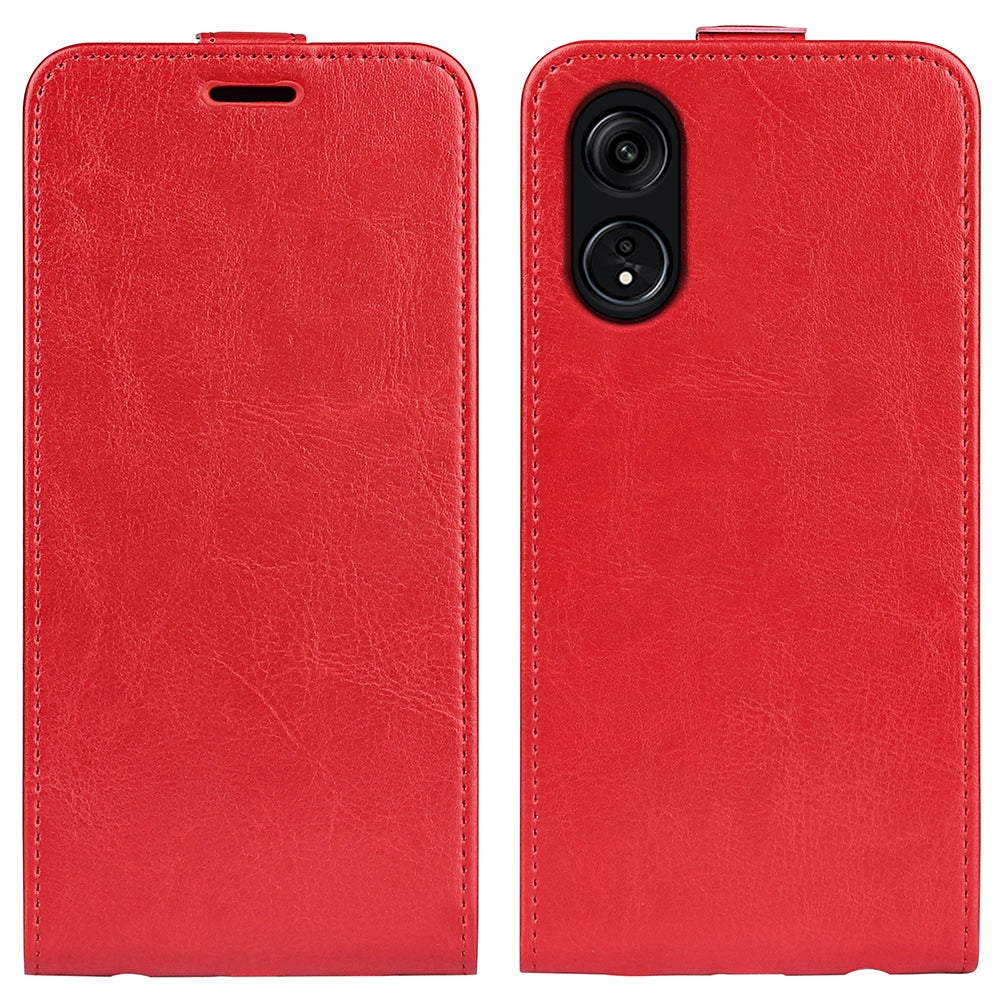 OPPO A1 Pro 5G Texture Vertical Flip Leather Wallet Case with Card Slot, PU TPU Shockproof Protective Cover, Anti-Drop Magnetic Folio Phone Case